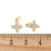 Brass Micro Pave Clear Cubic Zirconia Pendants KK-Q031-31G-02-3