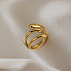Irregular 304 Stainless Steel Cuff Open Rings for Women TO5152-3