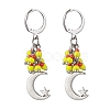 Tibetan Style Alloy Dangle Leverback Earrings EJEW-MZ00119-02-1