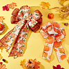 4Pcs 2 Style Pumpkin Pattern Ployester Bowknot Display Decoration DIY-CA0004-37-4
