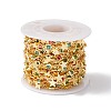 Handmade Eco-friendly Brass Square & Star Link Chain CHC-E025-14G-3