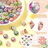 60Pcs 12 Styles Transparent Resin European Rondelle Beads RPDL-CJ0001-08-3