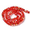 Transparent Electroplate Glass Beads Strands GLAA-Q099-C01-M01-1-3