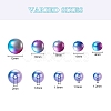 497Pcs 5 Style Rainbow ABS Plastic Imitation Pearl Beads OACR-YW0001-07C-3
