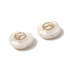 Natural Freshwater Shell Flat Round Beads SHEL-C009-01D-2