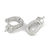 Brass Micro Pave Clear Cubic Zirconia Fold Over Clasps KK-I719-32P-3