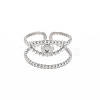 Tarnish Resistant 304 Stainless Steel Open Pad Ring Cabochon Settings LS-STAS-S119-157P-1