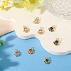 8Pcs 8 Colors Brass Pave Cubic Zirconia Paw Print Charms KK-TA0003-21-5