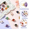 16Pcs 8 Style Natural Gemstone Connector Charms PALLOY-CJ00053-3