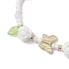 Glass Seed Bead and Resin Braided Bead Bracelets for Women BJEW-MZ00237-04-3