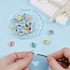 24Pcs 6 Colors Handmade Printed Porcelain Beads PORC-HS0001-01-3