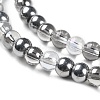 Transperant Electroplate Glass Beads Strands GLAA-P056-4mm-C01-3