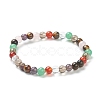 Natural Mixed Stone Beaded Stretch Bracelets BJEW-A117-B-39-2