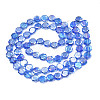 Electroplate Transparent Glass Beads Strands EGLA-N002-27-C03-2