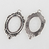 Vintage Tibetan Style Alloy Pendant Cabochon Bezel Open Back Settings TIBEP-O006-35AS-2
