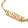 Constellation 202 Stainless Steel Figaro Chain Link Bracelets for Women Men LS-AJEW-U006-01D-2