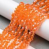 Transparent Electroplate Glass Beads Strands GLAA-F029-4mm-C11-4