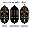 DIY Oval Poplar Wood Wall Display Stand Decorations DJEW-CN0001-19B-5