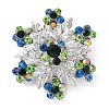 Snowflake Silver Color Plated Alloy Brooch JEWB-B007-02-1