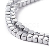 Electroplate Non-magnetic Synthetic Hematite Beads Strands X-G-J172-3x3mm-02-3