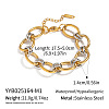 304 Stainless Steel Oval Link Chain Bracelets for Women LS-JJ0914-1-1