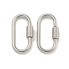 Non-Tarnish 304 Stainless Steel Screw Carabiner Lock Charms STAS-C092-04E-P-1