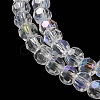 Electroplate Transparent Glass Beads Strands EGLA-A035-T3mm-L19-3