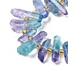 Electroplated Natural Quartz Crystal Beads Strands G-F800-D15-3