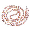 Electroplate Transparent Glass Beads Strands EGLA-N002-25-C01-2