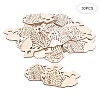 Undyed Wood Big Pendants WOOD-PH0008-35-4