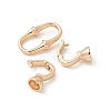 Brass Fold Over Clasps KK-U052-30G-2
