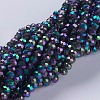 Electroplate Glass Beads Strands GLAA-F078-FP07-1