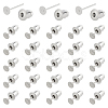 BENECREAT 100Pcs Brass Stud Earring Findings KK-BC0013-23-1