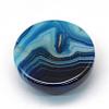 Dyed Natural Striped Agate/Banded Agate Cabochons G-R348-20mm-02-3