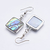 Abalone Shell/Paua Shell Dangle Earrings EJEW-F147-A11-2