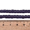 Transparent Frosted Glass Beads Strands GLAA-N072-01A-A15-4