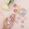 20Pcs 10 Colors Squirrel Food Grade Eco-Friendly Silicone Focal Beads SIL-GL0001-02-3