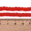 Transparent Frosted Glass Beads Strands GLAA-N072-01A-A07-4