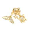 Brass Micro Pave Cubic Zirconia Pendants KK-Z151-09G-01-1