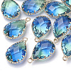 K9 Glass Imitation Tourmaline Pendants X-GLAA-Q069-02C-1