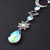 AB Color Plated Crystal Teardrop Big Pendant Decorations HJEW-G019-03E-5