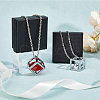 2 Sets 2 Colors Bling Diamond Cube Car Rear View Mirror Charms HJEW-DC0001-06-3