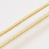 Brass Square Snake Chain Necklace Making MAK-T006-10B-G-3