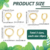 30Pcs 3 Styles Brass Huggie Hoop Earring Findings KK-PH0011-10-2
