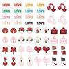 52Pcs 26 Styles Valentine's Day Theme Alloy Enamel Pendants ENAM-TA0002-83-1