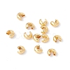 Brass Crimp Beads Covers KK-P219-05A-G02-3