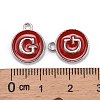 Platinum Plated Alloy Enamel Charms LS-ENAM-S118-03G-P-3