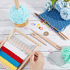 1 Set Wooden Big Eye Knitting Needles DIY-NB0009-58-3