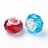 Handmade Glass European Beads X-GPDL25Y-M-2