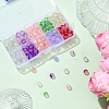 250Pcs 10 Colors Frosted Spray Painted Glass Beads GLAA-YW0005-42-4